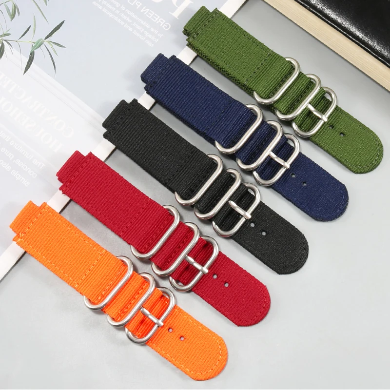 Canvas Watch Strap Suitable For GW6900 DW5600 GW-B5600 GM-5600 Series Convex Interface Modification Nylon Watchband 24-16mm