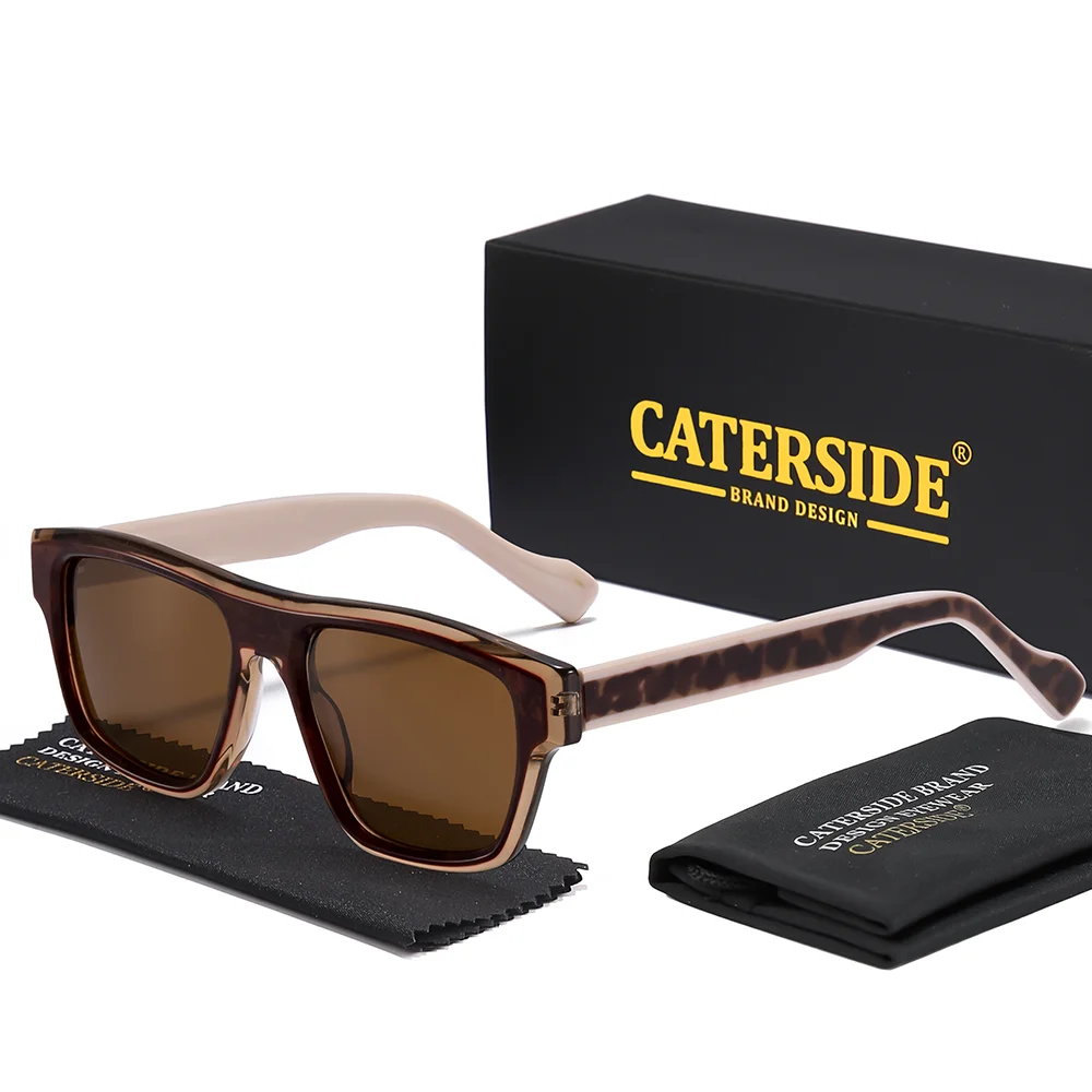 

Солнцезащитные очки CATERSIDE унисекс, поляризованные, модные, люксовые, с цветными ацетатными оправами, для активного отдыха, вождения, декоративные, UV400