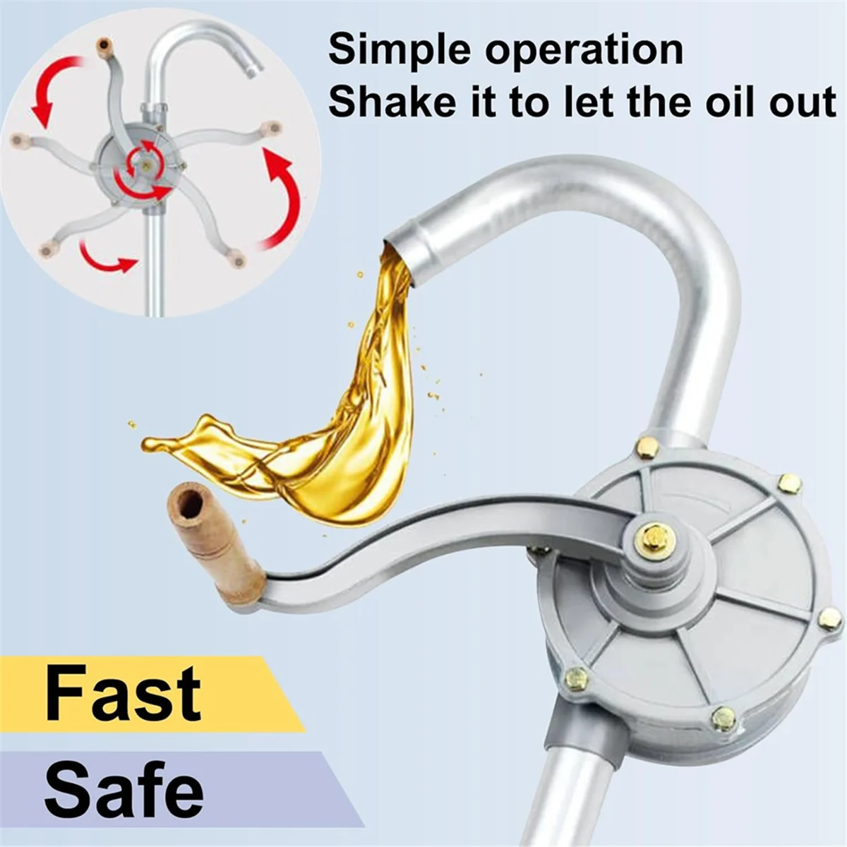 Новый барабанный насос емкостью 15–55 галлонов, модернизированный полностью алюминиевый бочкообразный насос для перекачки масла, ручные топливные насосы для дизельного топлива, гидравлическая жидкость