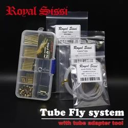 Tube fly tying system combo with fly tube adapter tool & brass tubes conehead &linner tubes salmon steelhead fly tying materials