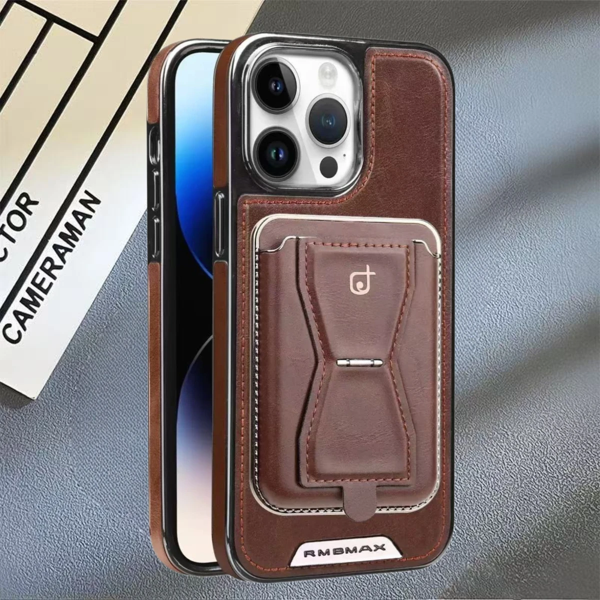 

Съемный кожаный чехол-бумажник с магнитной присоской для iPhone 16 Pro Max 15 Plus 14 13 12 Держатель для карт Покрытие-бампер 2 в 1 Чехол