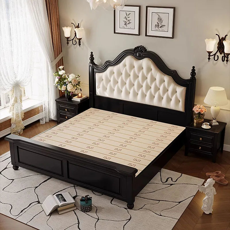

Bedroom European Bed Luxury Frame Double Simple Safe Storage Floor Design Massage Bed Space Saving Sleeping Trendy Furniture
