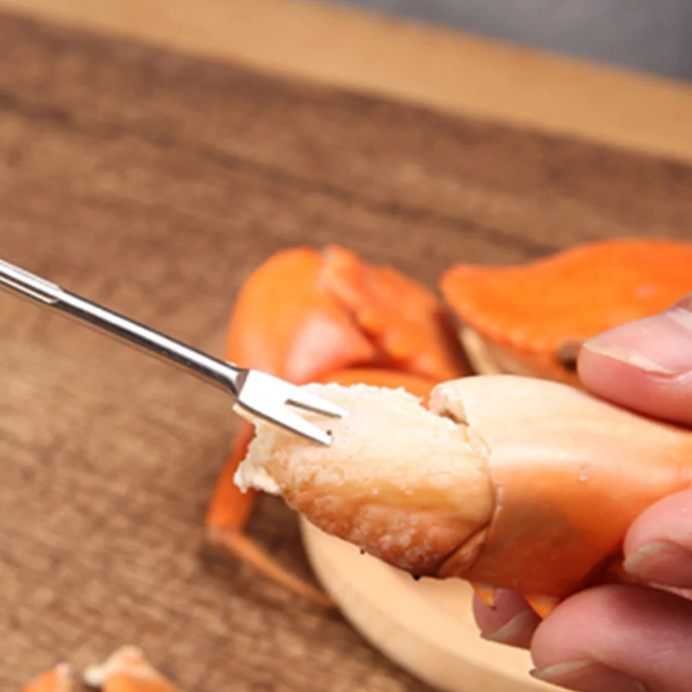 

20Pcs Seafood Fork Picks Stainless Steel Lobster Crab Nut Forks Sharp Tips Comfortable Grip Kitchen Seafood Eating Tools