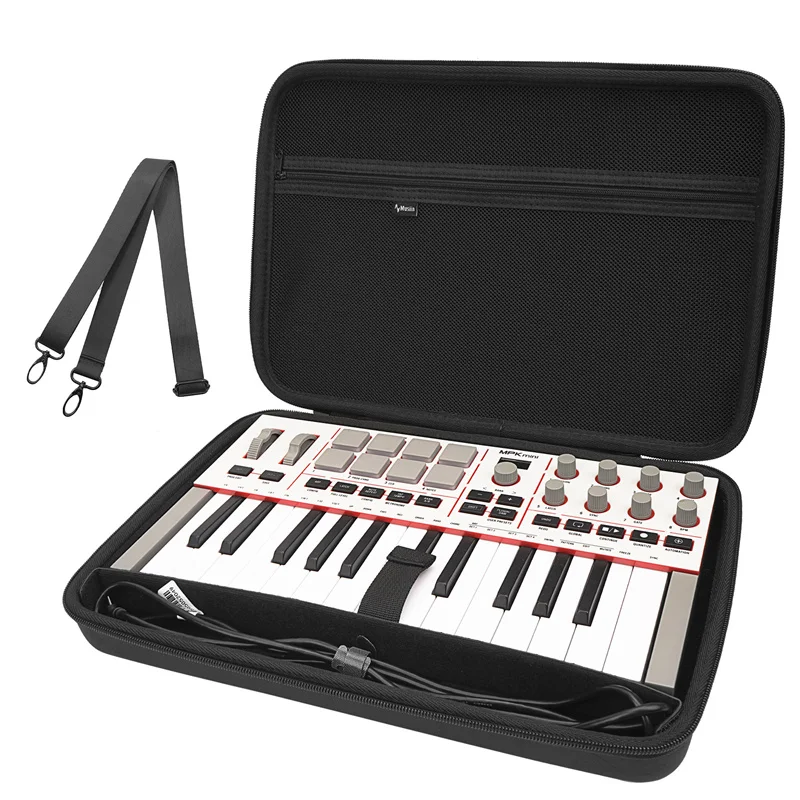Etui-de-transport-rigide-en-eva-pour-clavier-midi-akai-mpk-mini-iv-sac-de-rangement-portable-a-main-et-a-bandouliere-avec-sangle