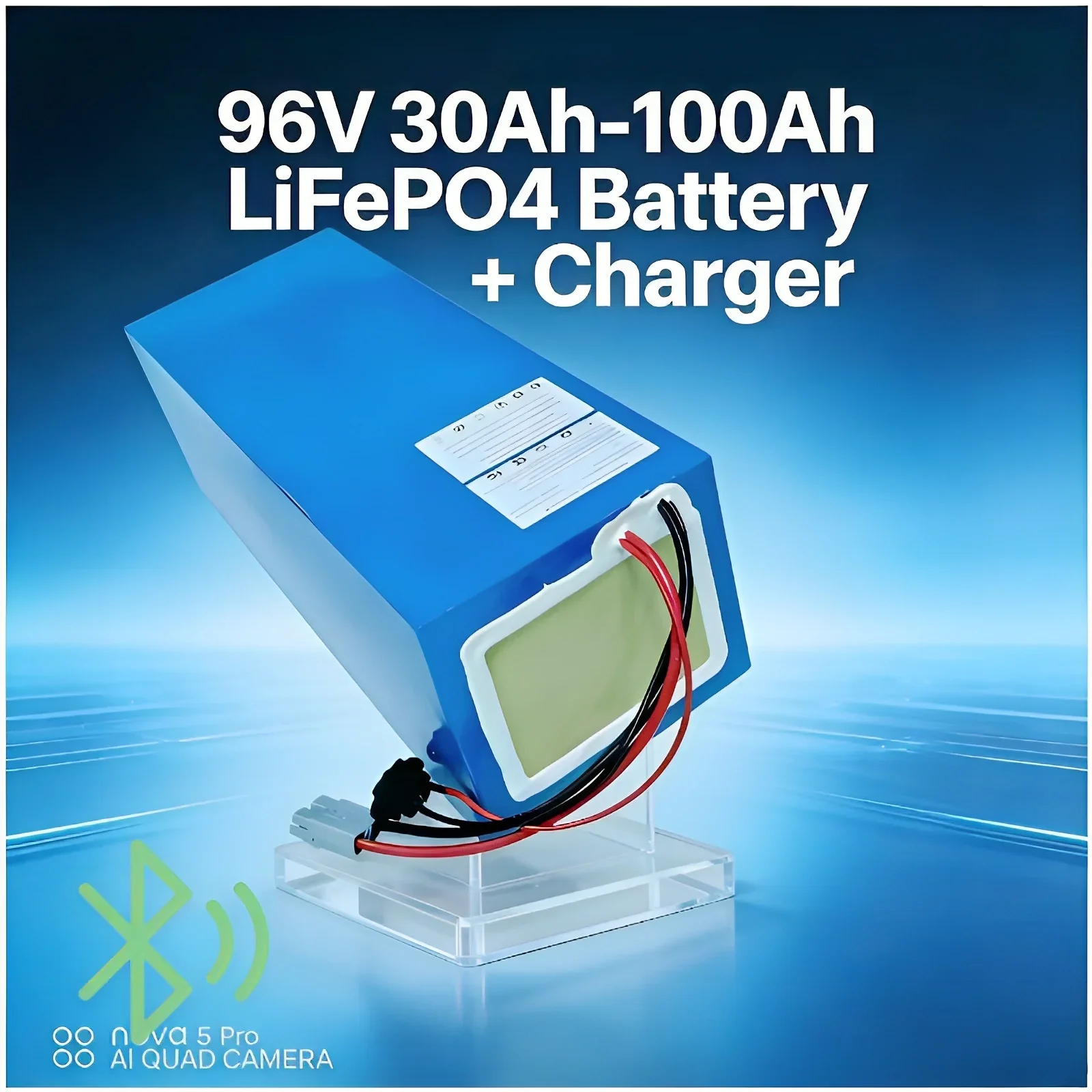 Top-tier 96V LiFePO4 battery packs (30–100Ah) with smart BMS: 2000+ cycles, fast-charge ready, fully customizable. Power indust