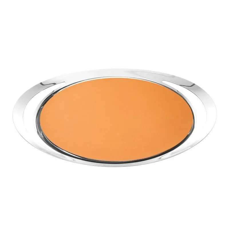 Stainless steel mirror high-grade fruit plate, champagne storage, afternoon tea snack tray