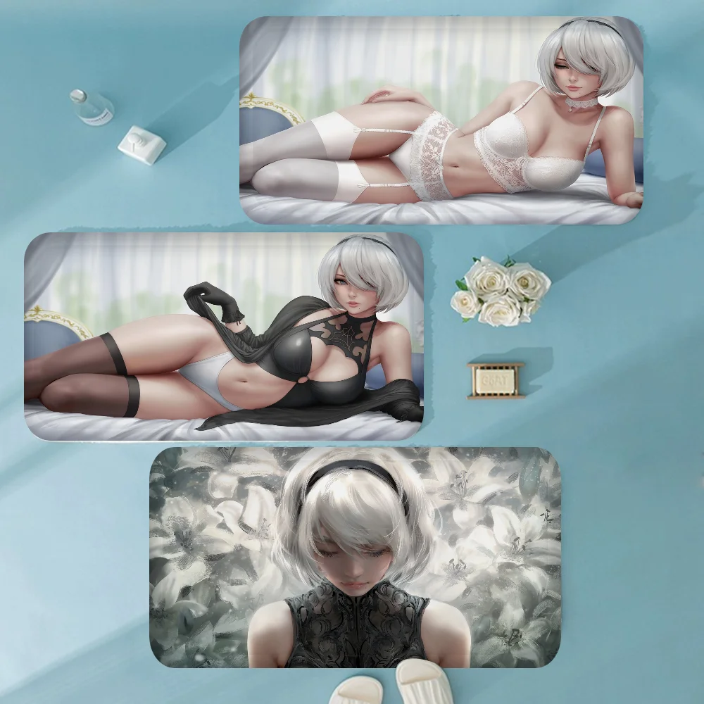 NieR Automata Room Mats Washable Non-Slip Living Room Sofa Chairs Area Mat Kitchen Alfombra