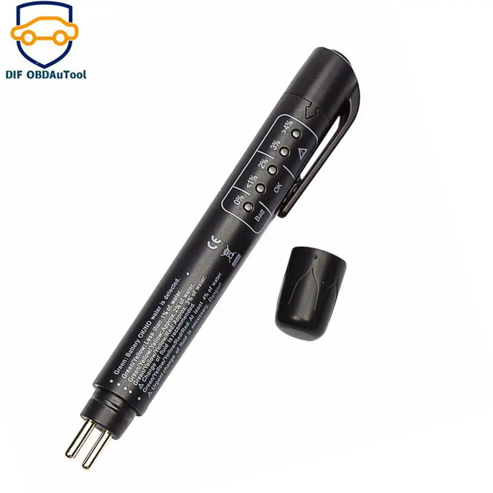 5 LED Indicator Brake Fluid Tester Car Brake Fluid Digital Tester Suitable for Determining Brake Fluid Oil Testing Pen