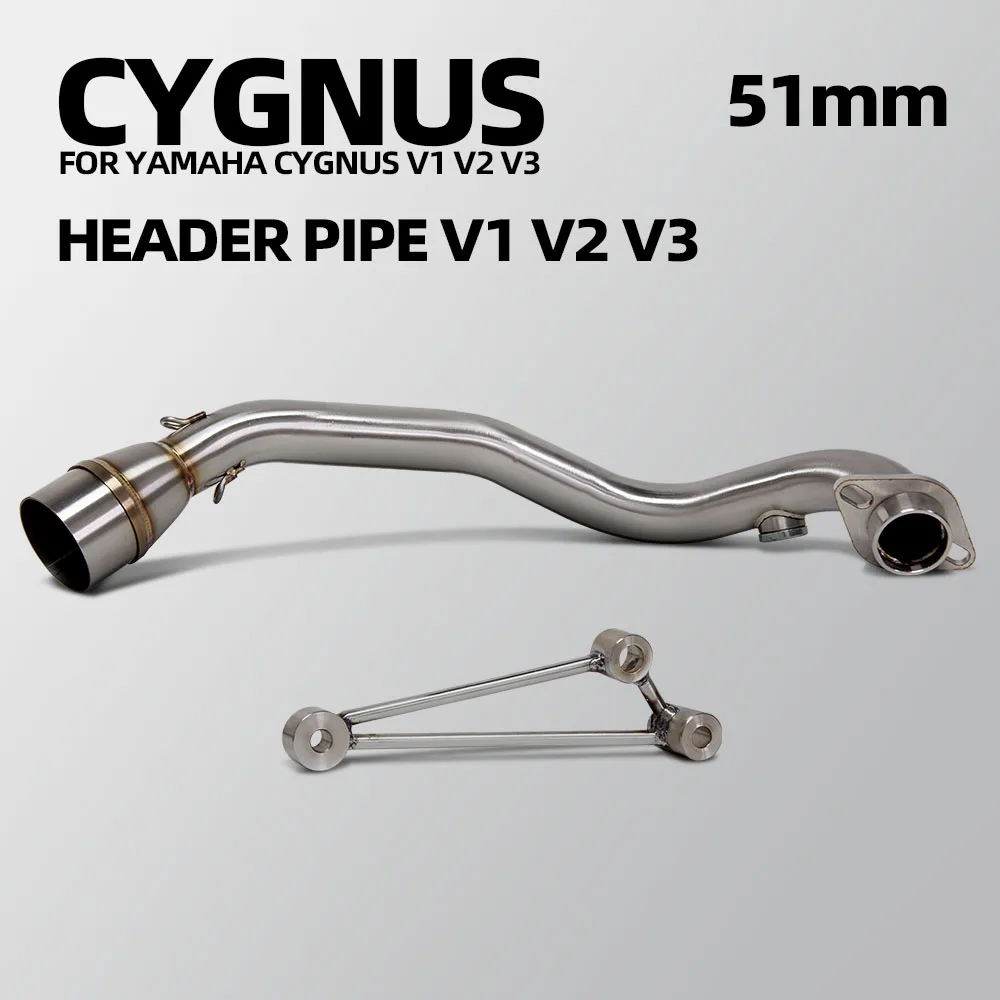 Cygnus Exhaust Header Tube For Yamaha CYGNUS V1 V2 V3 Motorcycle Exhausts 51MM Manifold Line