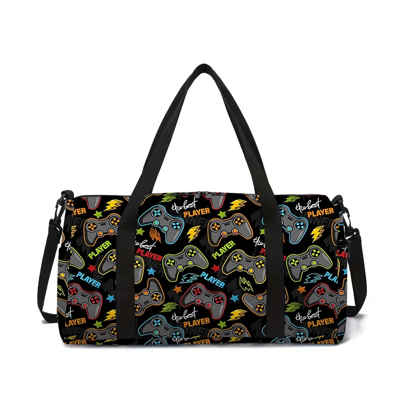 

Молодежный игровой контроллер в стиле хип-хоп, 3D-принт в форме бочонка, спортивные сумки через плечо, спортивная сумка для йоги, дорожные сумки большой вместимости