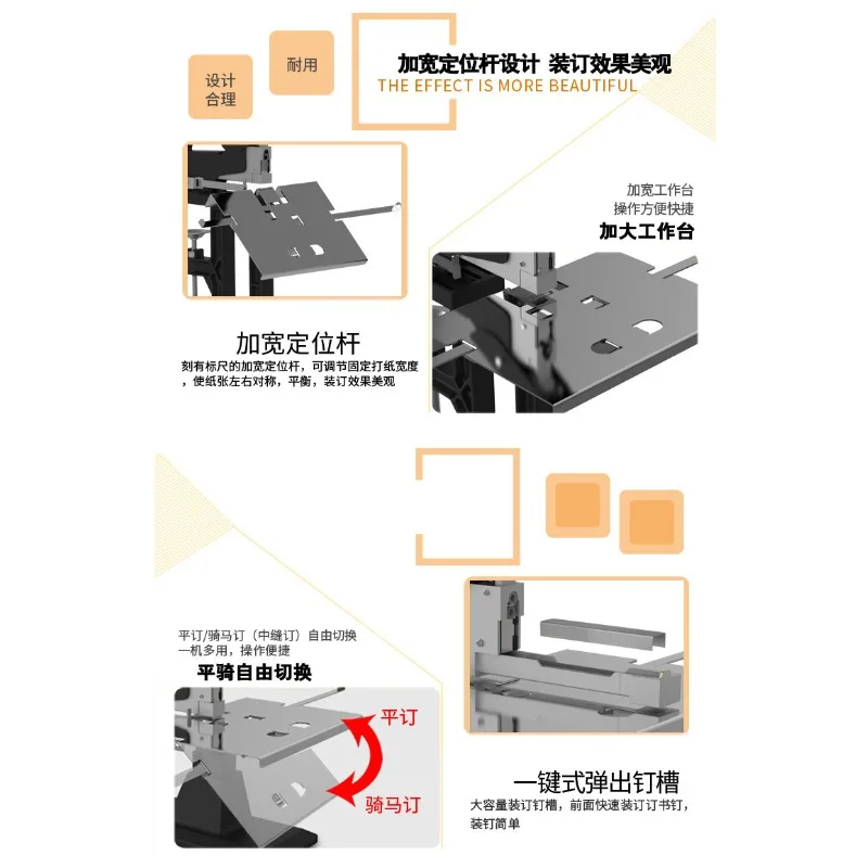 Flachhefter für den Schreibtisch. Manueller Reithefter
