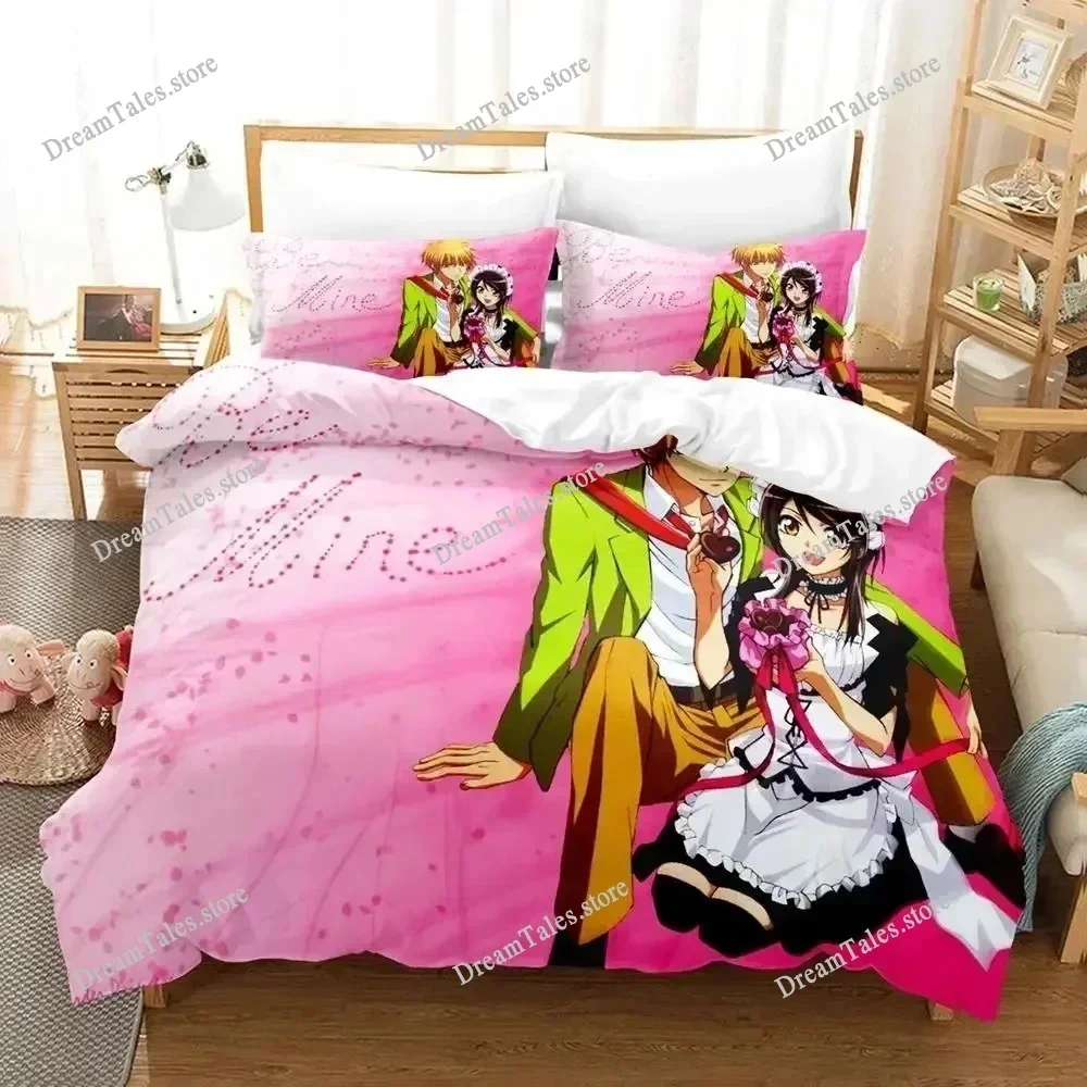 

Kaichou Wa Maid-sama Usui Takumi Misaki Style Duvet Cover Pillow Case Bedding Set Quilt Cover Double Bed Home Textile