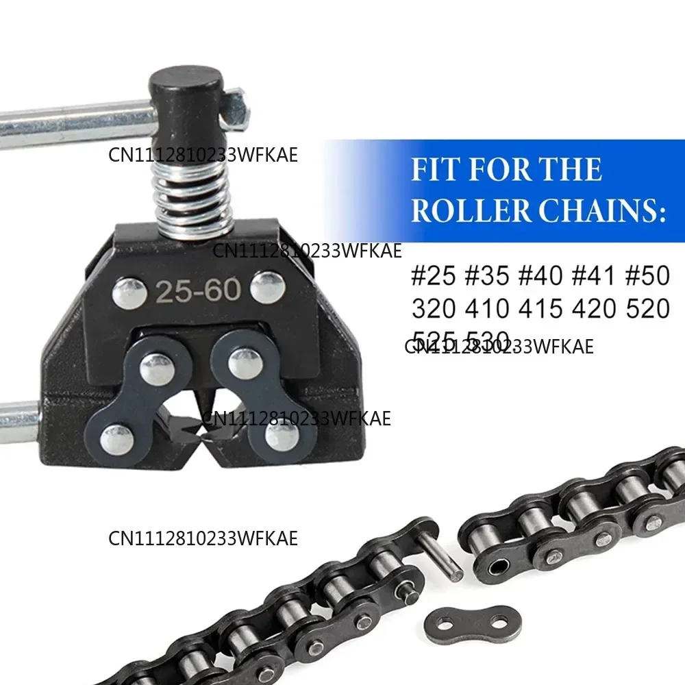 #25-60 80 100 Roller Chain Breaker Detacher Cutter & Chain Puller Holder Tools for Motorcycle Bicycle Go Kart ATV Chains Replace