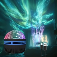 USB Northern Lights Projector Night Light: Aurora Borealis Ceiling Projection, Auto on/Off Timer for Bedroom Party Camping Decor