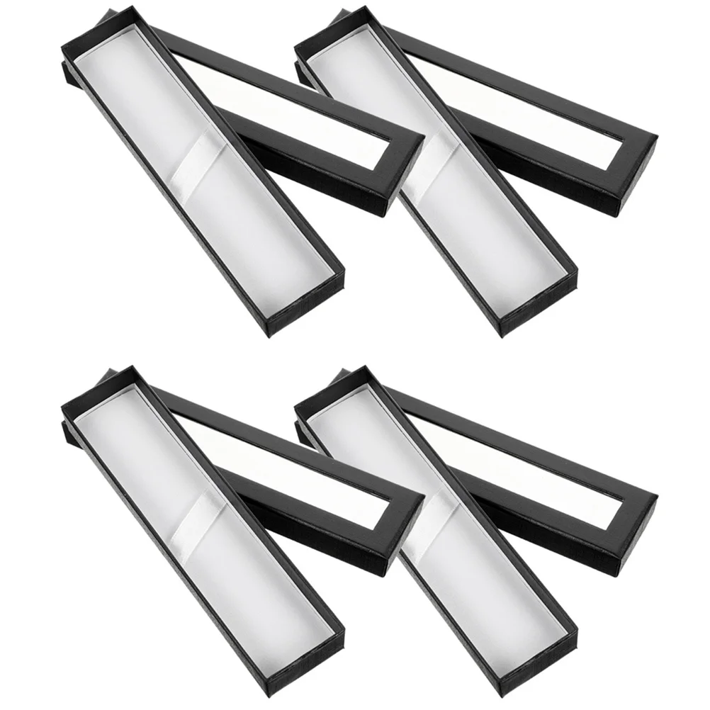 

4pcs Paper Box Empty Gift Wrapping Box Wear-Resistant Storage Holder For Pens Pencils Jewelry Display Case Single Pen Holder Pen