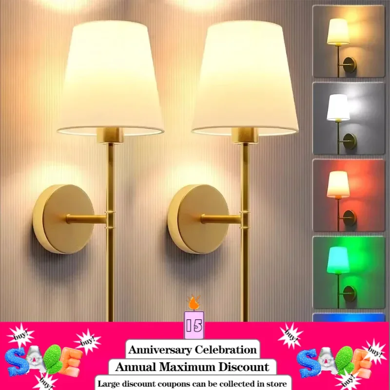 Modern Wall Lamp LED Charge RGB Bulb Removable Wireless Wall Light For Bedroom Corridor Hallway Indoor Luminaire Bedside Light