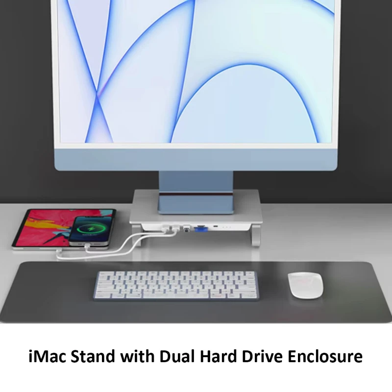 IMAC Apple computer docking station heightened aluminum alloy bracket hard drive enclosure macmini expansion support m.2 hard dr