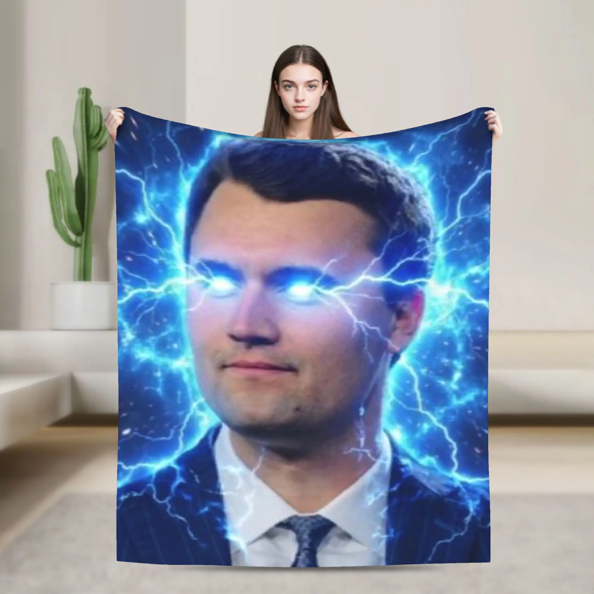 Charlie Kirk Blanket Warm Cozy Fluffy  Throw Blankets for Bed 50x60 Inch Multi-size Rug Piece