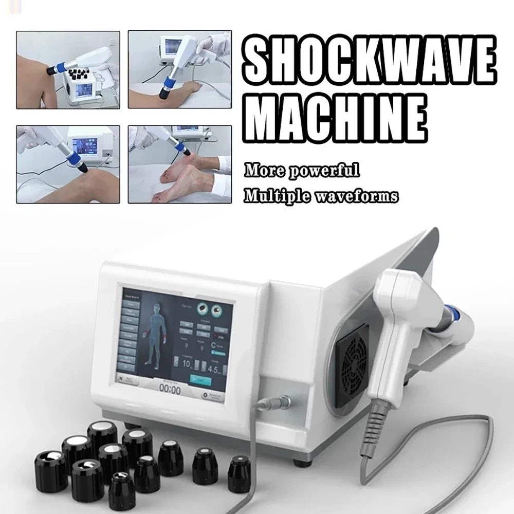 Muscle Massager Shockwave Therapy Machine With 7 Heads ED Treatment Pain Relief Lattice Ballistic Shock Wave Physiotherapy Tool