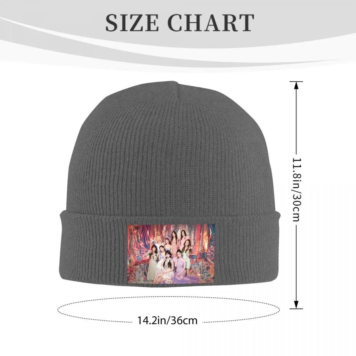 Fun Kpop Singer Twice Girls Warm Knitted Cap Hip Hop Bonnet Hat Autumn Winter Outdoor Beanies Hats for Unisex Adult