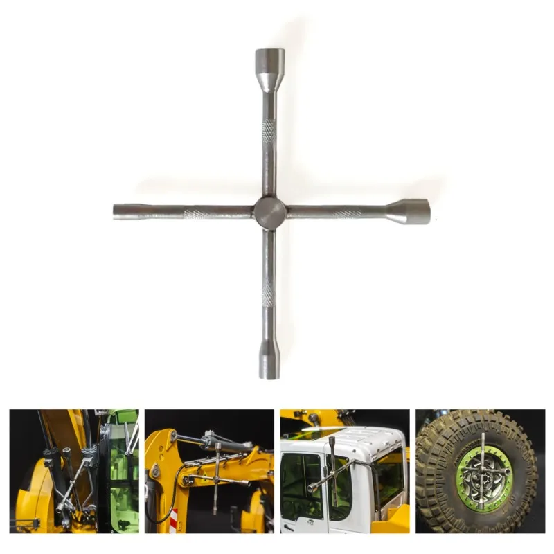 JDM 213 メタルクロスソケット 2.0/2.5/3.5/4.0mm おもちゃ用スペアパーツ RCトラック掘削機ローダー車両車DIYモデルギフト