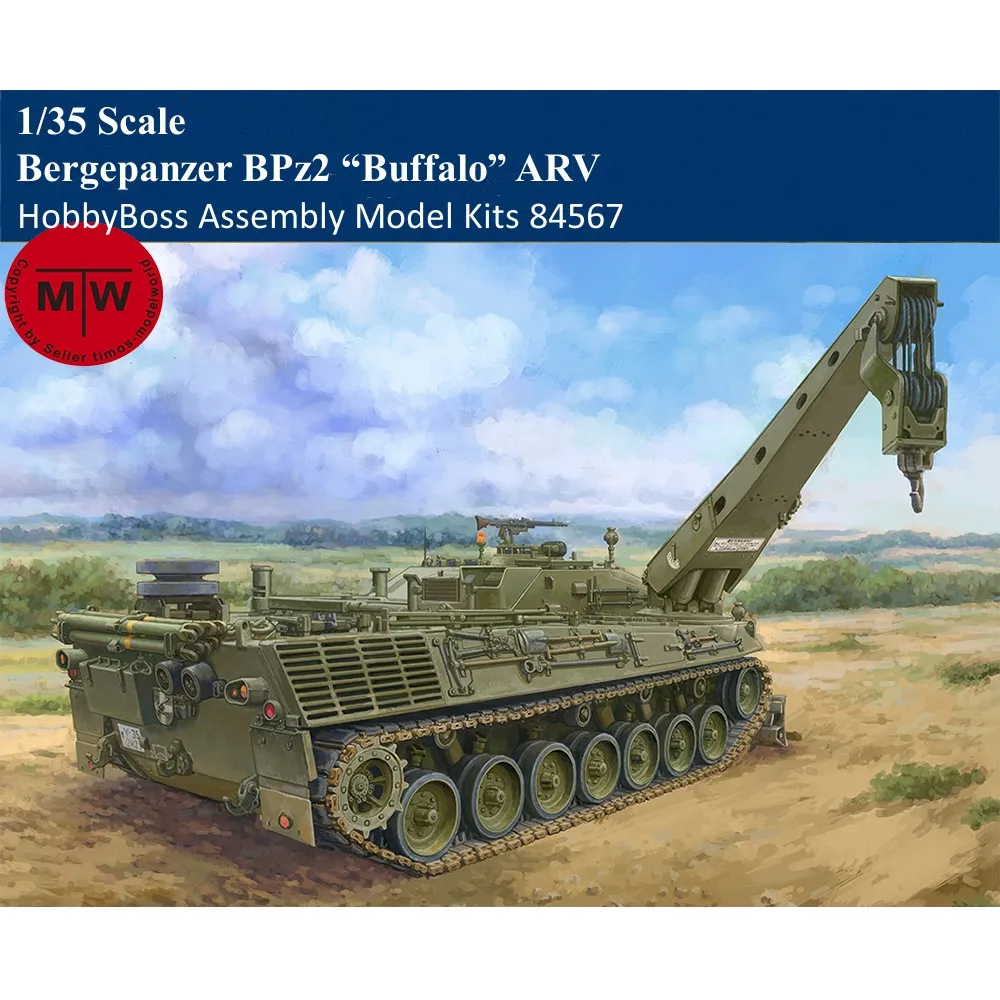 

HobbyBoss 84567 1/35 Scale Bergepanzer BPz2 “Buffalo” ARV Military Plastic Assembly Model Kits