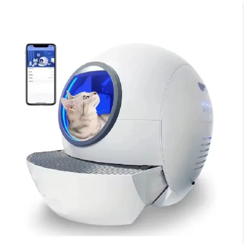 Automatic Cat Litter Box Self-cleaning Cats Litter Tray Odor Free Cat Sandbox App Control Pet Toilet Baño Inteligente Para Gato