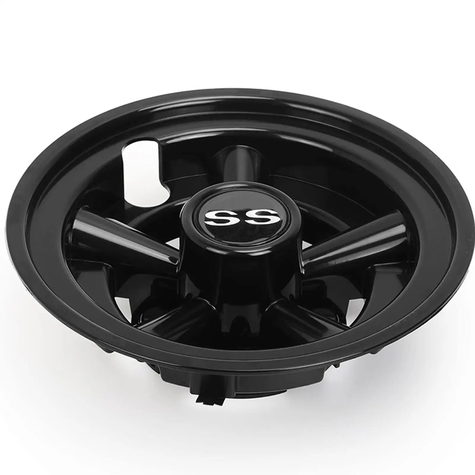 Golf Cart Wheel Cover Hub Caps Black PP Material 8 Inch Secure Fit Easy Removal for Golf Cart Club Car
