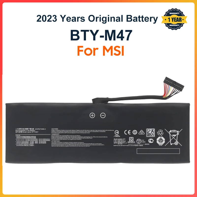 BTY-M47 Laptop Battery for MSI GS40 GS43 GS43VR 6RE GS40 6QE 2ICP5/73/95-2 MS-14A3 MS-14A1 7.6V 8060mAh Free Tools