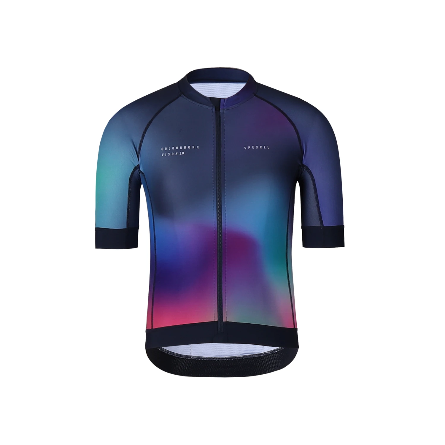 SPEXCEL 2022 Aero Race Fit Colourburn vision 2.0 Short Sleeve Cycling Jersey Lightweight fabric for Man And Women Purple