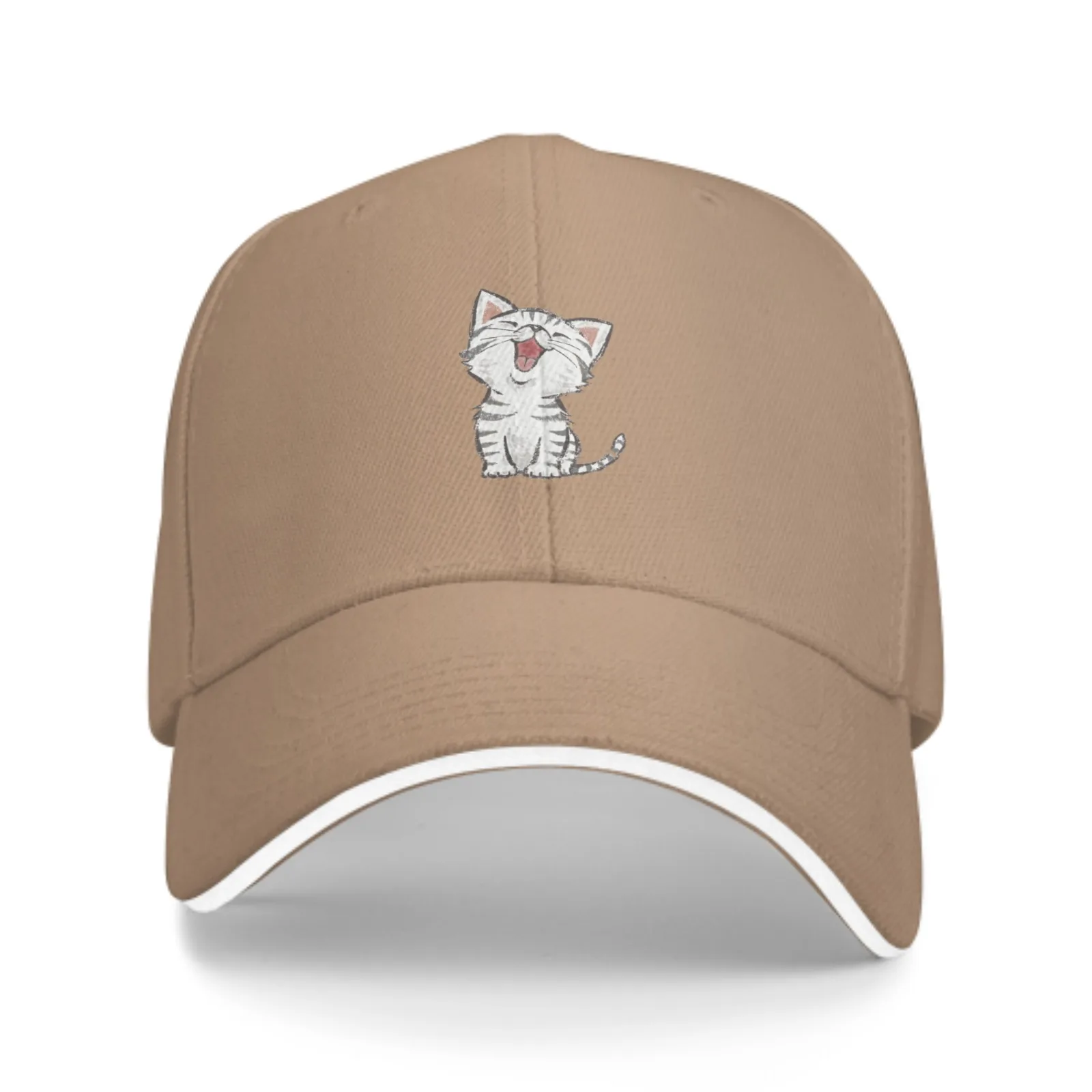 Cute Cartoon Cat New Summer Fashion Duck Tongue Hat Men's And Women's Adjustable Hat Outdoor Travel Leisure Baseball Hat