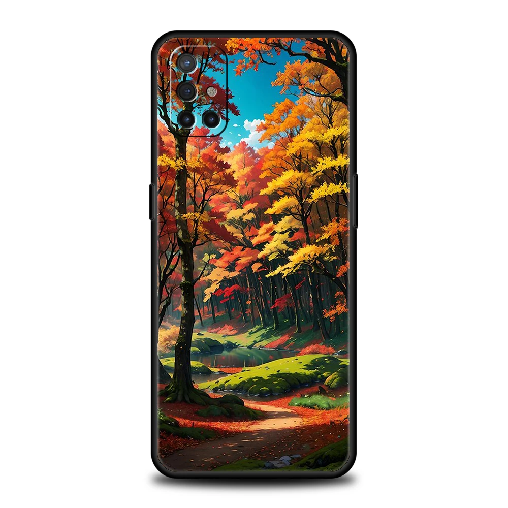 Hand Painted Forest House Phone Case for Oneplus 11 10T Nord N100 N10 10 7 8 9 9R 7T 8T N200 CE 2 9RT Pro 5G Silicon Cover Shell