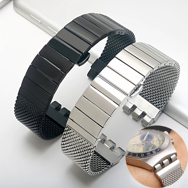 

Для образца, браслет для часов из твердой нержавеющей стали YGS YCS YAS, 19 мм, вогнуто-выпуклый интерфейс, сменные браслеты, застежка-бабочка