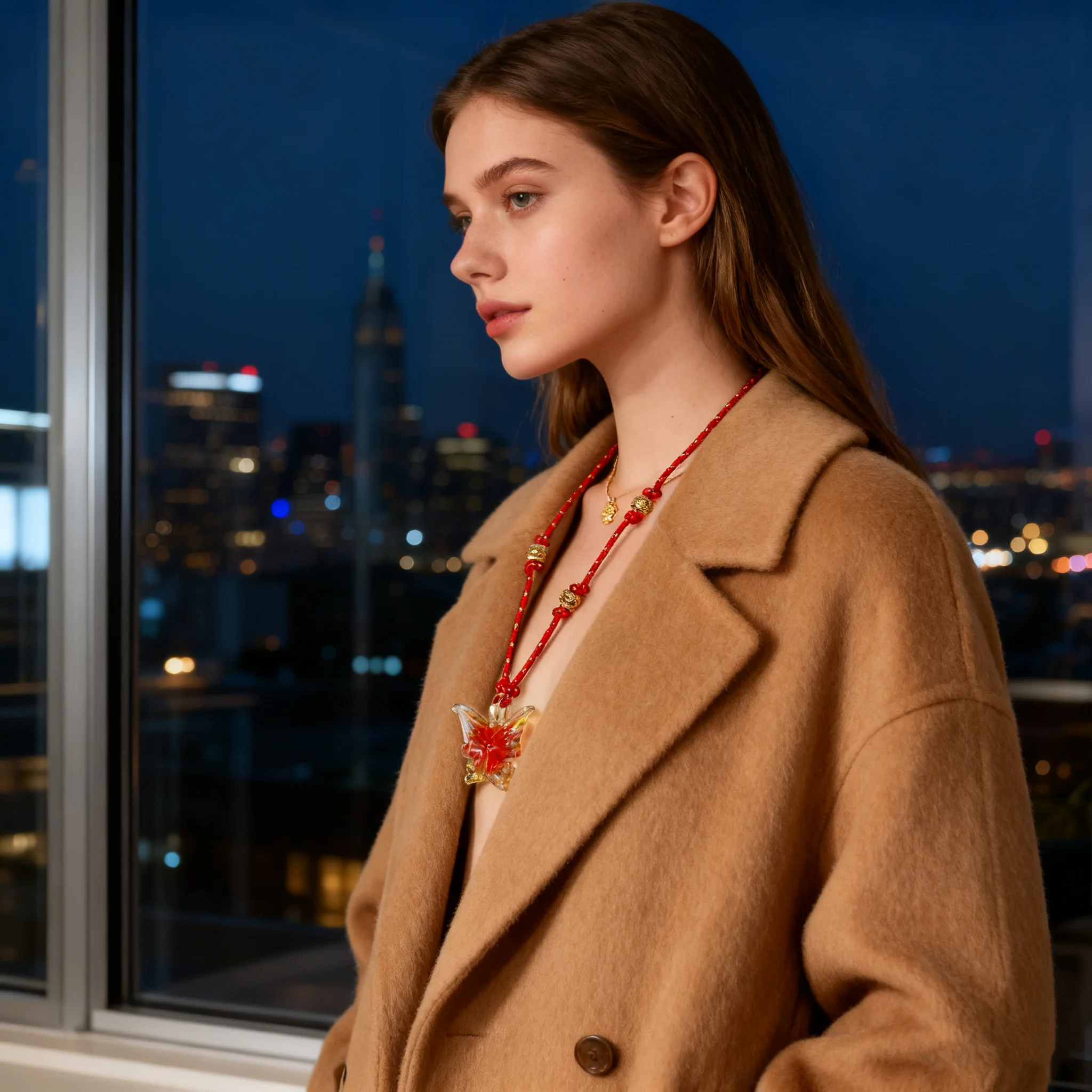 สร้อยคอทรงกลมหลายชั้นสไตล์โบฮีเมียนสุดอลังการ ทำมือ สีขาวน้ำเงิน วินเทจ สร้อยคอแบบยาวประดับลูกปัด สไตล์แอฟริกัน เหมาะเป็นของขวัญ