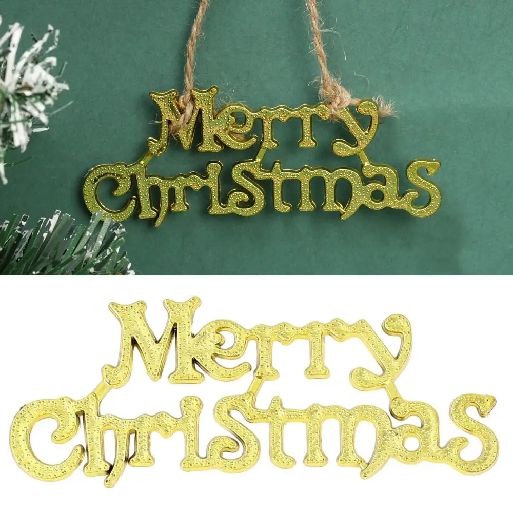 10pcs Plastic Merry Christmas Pendant Sign English Letter Xmas Tree Pendant Merry Christmas DIY Door Hanging Ornament