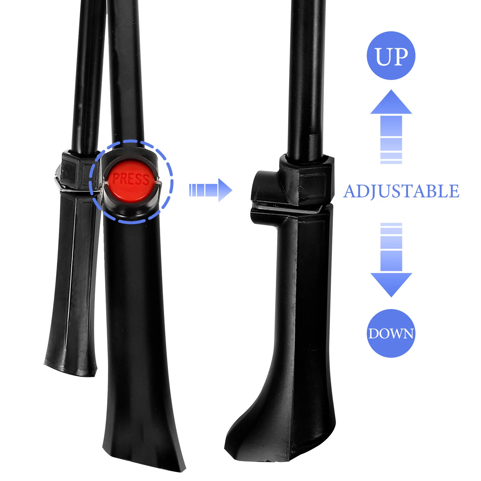 

1Set Bike Kickstand Convenient Durable Metal Stand for Bicycles Simple Design Professional Quality Long Service