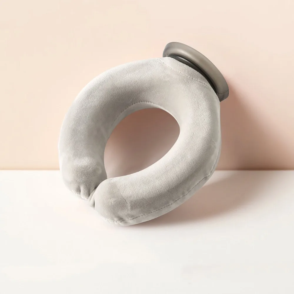 

Ice Cushion PVC U-shaped Neck Hot Water Bag Knitted Cover Portable Hot-water Bag Neck Support Reusable Neck Protector Running