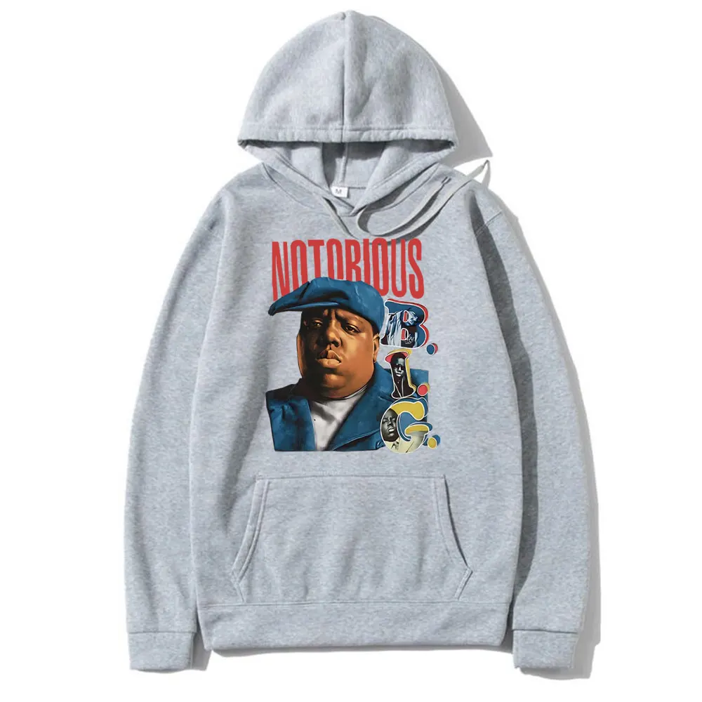 Rapper The Notorious Big Graphic Hoodie para homens, moletom extragrande Hip Hop Rap, Biggie Smalls Clothes, outono e inverno