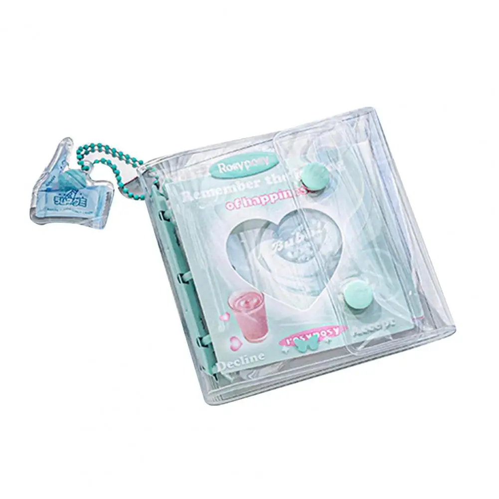 Copertina della carta sostituibile con guscio trasparente impermeabile 62 pagine raccoglitore ad anelli per Notebook tascabile cancelleria per Notebook da viaggio per cartoni animati