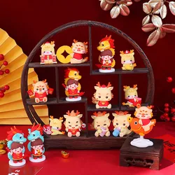 Chinese-style Baby Cake Decoration Chinese New Year of the Dragon Baby Full Moon 100 Days Cake Topper for Kids 1st Birthday Cake