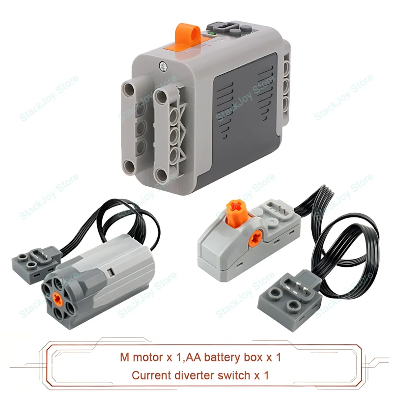 MOC Power Funktionen M/L/XL Motor Batterie Box IR Fernbedienung Empfänger für RC Auto Roboter Modell Bausteine technische Modifizierte Teile