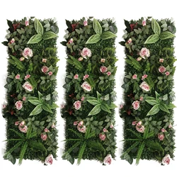 40CM*120CM Artificial Plant Lawn Rose Panel Decoration Wall Hanging Real Touch Moss False Grassplot Lawn
