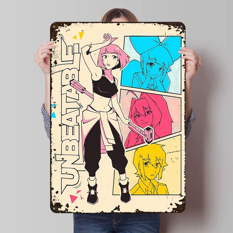 Unschlagbare Spiele-Blechposter: Personalisierte Retro-Vintage-Metallschilder für Fan-Zimmer, Heimdekoration und Gaming-Bar-Accessoires