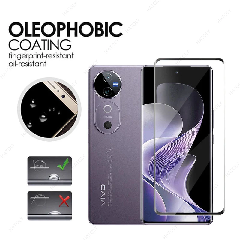 

3D Full Glass For vivo V40 5G Glass Screen Protective Glass For vivo V40 5G Camera Lens Film Tempered Glass For vivo V40 5G