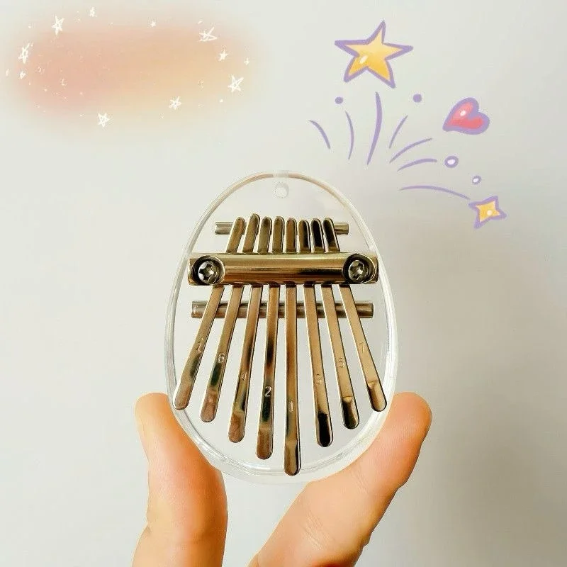 بيانو فيروسال صغير 8 ملاحظات على شكل إبهام كاليمبا بحجم الجيب صغير جدًا ومحمول لطيف مخرم بيانو إبهام 8 ملاحظات