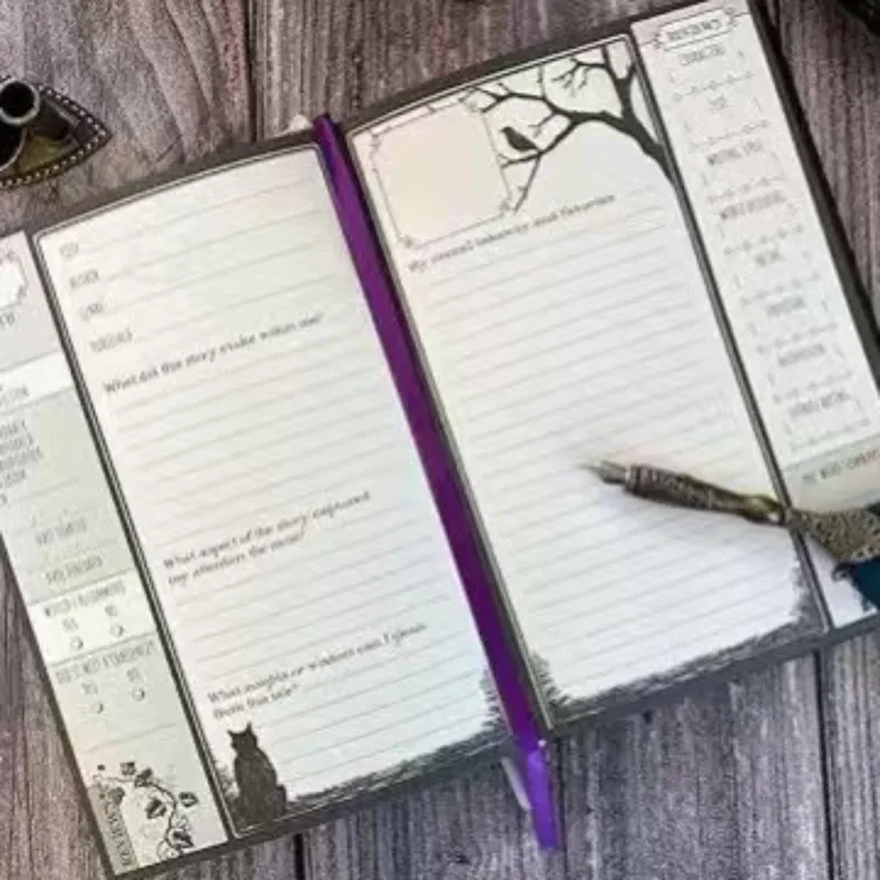 Waiting for The Night Reading Journal Portable Diary Notebook Daily Planner Notepad Gift