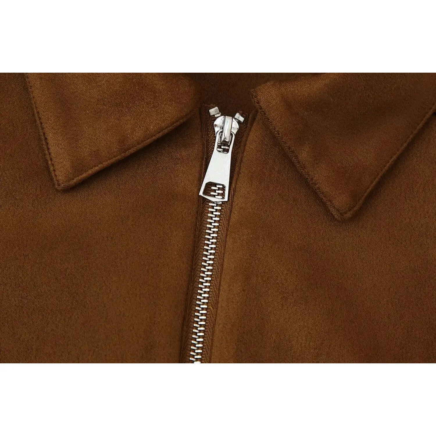 JNLEAOG Faionable ort Zipper Jaet Collar Women's Outerwear Versatile Autumn New Arrival Polyester Long Sve Coat