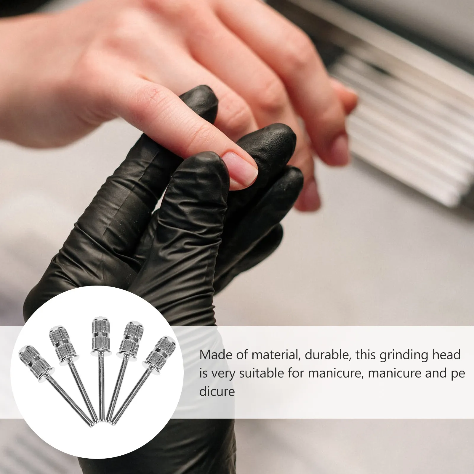 

20Pcs Nail Drill Heads Sanding Bands Metal Manicure Drill Bits for Natural Artificial Nails Grinding Polishing Carving