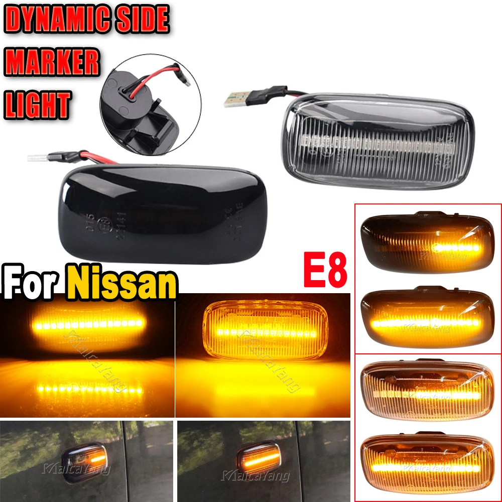 Flowing Led Car Side Marker Turn Signal Light Sequential Blinker Lamp For Nissan Maxima Almera Pulsar N15 Cefiro A32 1995-2000