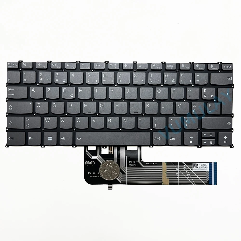 Tastiera retroilluminata AZERTY per Lenovo IdeaPad Flex 5-14are05,5-14iil05,5-14itl05,5-14alc05,IdeaPad 3-14ABA7 3-14IAU7, 5-14ABA7 5-14IAL7 5Pro